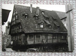Ulm - Das Schiefe Haus - sw AK, KF, gel. 1967 - Bild 1 von 2