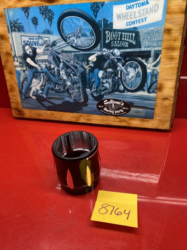 harley exhaust muffler tip performance machine pm black edge cut One Slip On - Image 1 of 4