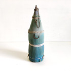 1920s Vintage Clothed Brass Cap Old Thermo Bottle Decorative Collectible G55