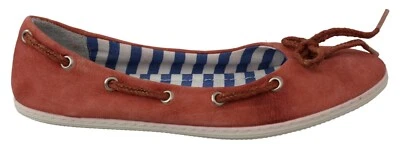 PANTOFOLA D'ORO Zapatos Coral Gamuza Encaje Lazo Mocasines Ballet Planos EU38 / US7.5 Foto 1 de 4