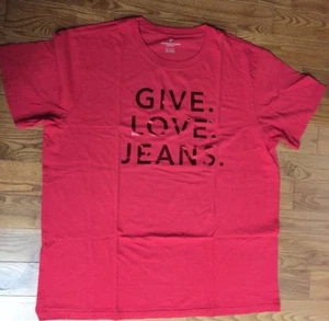 AMERICAN EAGLE---GIVE--LOVE--JEANS--T SHIRT---NEW - Picture 1 of 2