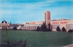 SIKESTON, MISSOURI - REISS DAIRY - COW BELL DAIRY BAR - VINTAGE POSTKARTE ANSICHT - Bild 1 von 2