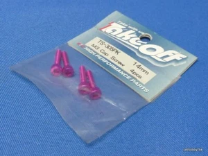 (Take Off TS-305PK) M3x14 Alum Hex Socket Cap Screw 4pcs Pink Made in Japan - Picture 1 of 1