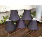 Set of 5 Black Chandelier Shades * Wired Lamp Shades