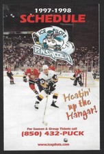 1997-98 Pensacola Ice Pilots ECHL Hockey Schedule !!! Best Western