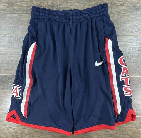 Nike Arizona Wildcats NCAA Team Issue Blue Athletic Basketball Shorts Medium Cover