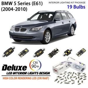 Kit de actualización de luz interior LED 19 piezas para BMW Serie 5 Wagon E61 bombillas blancas - Imagen 1 de 8