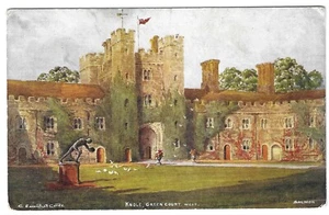 KENT - KNOLE, GREEN COURT, WEST Künstler signierte ESSENHIGH CORKE Lachs Postkarte - Bild 1 von 1