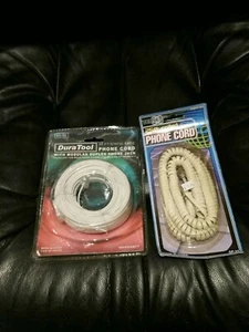 Phone Cords Two One 50 Ft Modular Duplex Phone Jack And 25 Ft coiled Phone Cord - Picture 1 of 9