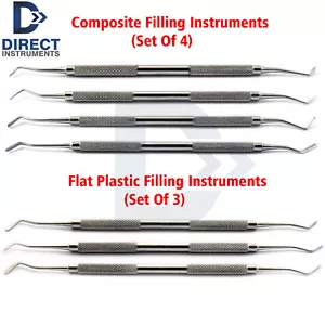 7Pcs Restorative Composite Dental Filling Instruments Plugger Spatula Surgical - Picture 1 of 8