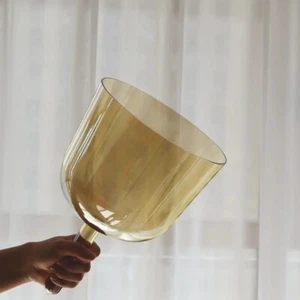 6.5 inch C Note Root Chakra Colored Hand Held Quartz Crystal Singing Bowl - Picture 1 of 6