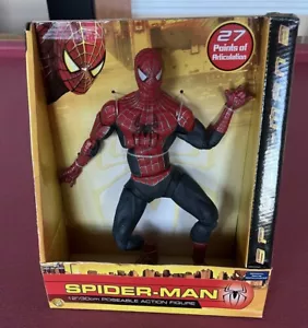 Modellino vintage Marvel Spiderman posabile 2004 12 pollici 30 cm IN SCATOLA MAI USATO - Foto 1 di 5