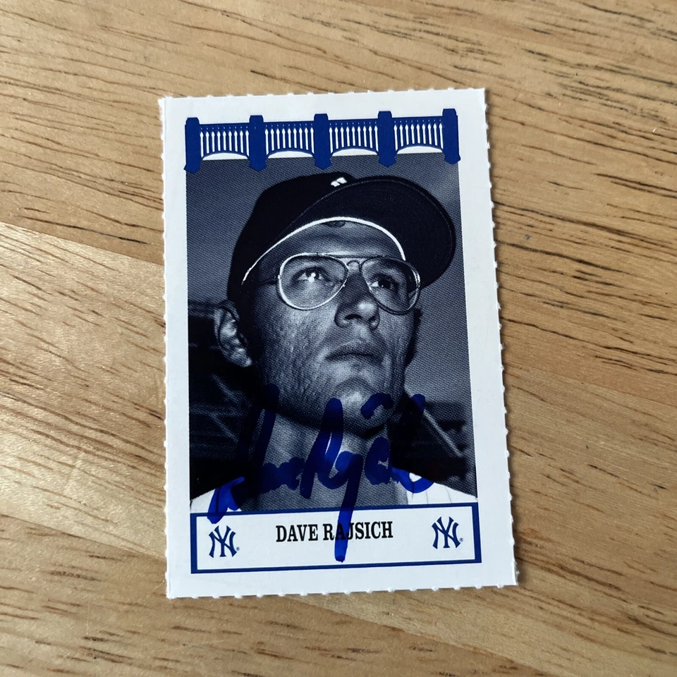 DAVE RAJSICH SIGNED 1992 NEW YORK YANKEES 1970’S WIZ SGA PROMO BASEBALL CARD - Image 1 of 2