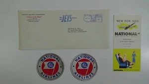 1960 National Airlines Stickers, Envelope, & Fold-Out Brochure #735-15 - Picture 1 of 3
