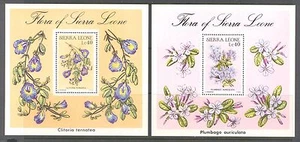 SIERRA LEONE 1986, FLOWERS, Scott 781-782, 2 SOUVENIR SHEETS, MNH - Picture 1 of 1