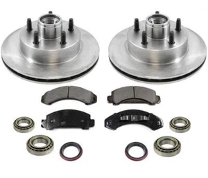 Front Disc Brake Rotors Pads Bearings for REAR-WHEEL-DRIVE Ford Ranger 1983-94 - Picture 1 of 6