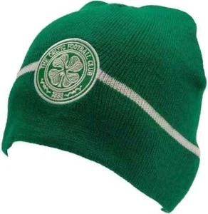 Celtic FC Beanie Hat Knitted Football Club Design Crest Winter Official License - Picture 1 of 3
