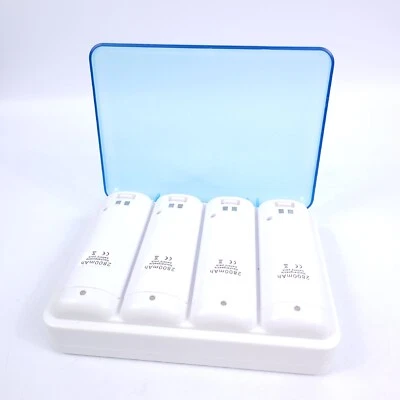 Station & Rechargeable Batteries 4 Pack for Nintendo Wii/Wii U Remote NO CORD  - Image 1 of 4