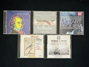 Lot Of 5 Random Wolfgang Amadeus Mozart Albums On Audio CD Album Black - Imagen 1 de 6