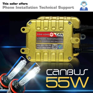 55w HID Kit Canbus Conversion Xenon Lights H11 H7 9006 H13 9004 H4 9005 880 881 - Picture 1 of 25