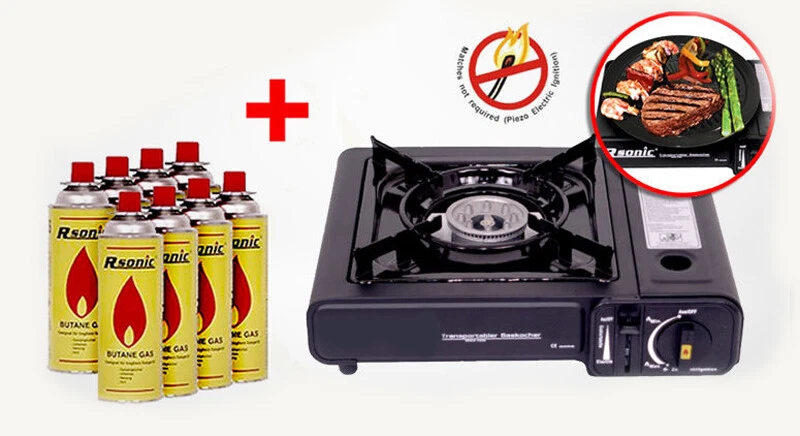 Gaskocher Campingkocher Portabel + Koffer + Gaskartuschen NEU - Bild 1 von 1