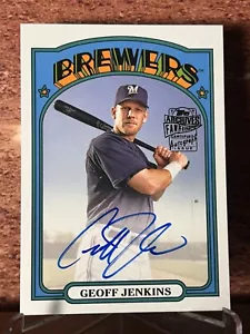 2022 Topps Archives Geoff Jenkins Auto Fan Favorites Autograph #72FF-GJ Brewers - Picture 1 of 2