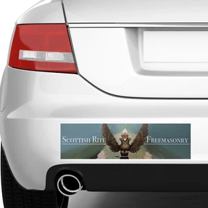 Scottish Rite Freemasonry Double Headed Eagle Bumper Sticker - Picture 1 of 4
