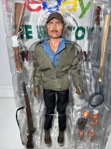 QUINT Shark Battle Robert Shaw JAWS 8" Cloth Action Figure NECA 🔥 Cover