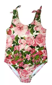 DOLCE GABBANA GIRLS FLORAL PRINT SWIMSUIT SIZE 8 y / 120-131 MADE IN ITALY - Picture 1 of 6