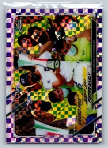 2021 Topps Chrome Formula 1 #145 Pierre Gasly Purple Checker Flag Refractor /199 - Picture 1 of 2