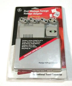 Dual Wattage Foreign Voltage Adaptor New GE Case Electrical Travel Appliance - Picture 1 of 4