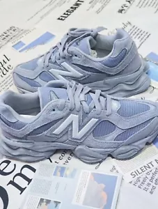 Men's Free Shipping New Balance 9060 Grey Purple Runnings Shoes - Picture 1 of 5