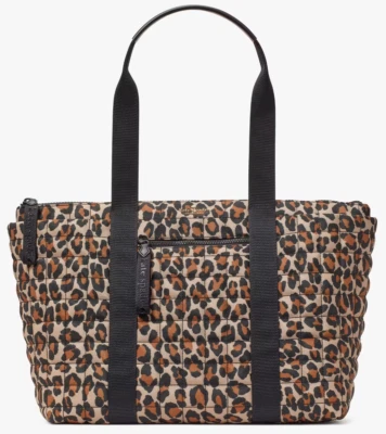 Bolso de Mano Kate Spade Camden Leopardo Extra Grande Nylon Estampado Animal Leopardo Nuevo con Etiquetas KH406 Foto 1 de 4