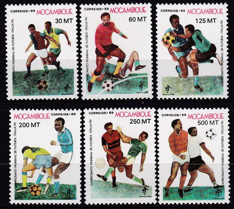 Mosambik, 1990, 1166/71, MNH **, Fußball-Weltmeisterschaft 1990. - Bild 1 von 1