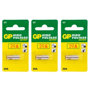 3x 1pc GP 29A Multi Purpose/Single Use 9V Alkaline Battery for Remote Controller - Picture 1 of 3