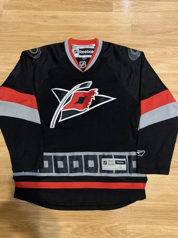 Carolina Hurricanes Reebok Alternate Black Hockey Jersey S Blank Cover