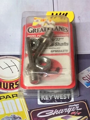 Great Planes GPMQ4276 1 1/4”x5/32”x2pc. Bolt-On Axle ShaftsNewInPack USA Shipped - Image 1 of 2