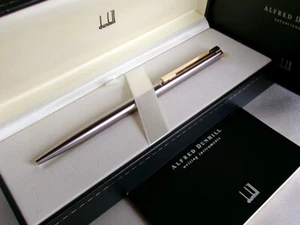 Dunhill Gemline Ballpoint Pen Steel Matte Finished GT - Picture 1 of 9