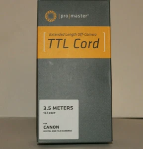 ProMaster TTL Off Camera Flash Cord 10M, 3.5M, 59" CANON EOS 6227 - Picture 1 of 11
