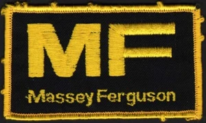 Vintage uniform patch MF MASSEY FERGUSON tractors yellow and black unused n-mint - Picture 1 of 3