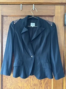 Blazer Armani Collezioni para mujer talla 44 elástico negro peplum - Imagen 1 de 9