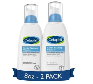 Cetaphil Oil Free Foaming Cleanser For Dry to Normal,Sensitive Skin,8oz packof2 - Picture 1 of 4