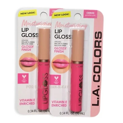 LA COLORS Moisturizing Vitamin E Lip Gloss - Paradise Pink, Lot Of 2 - Image 1 of 2