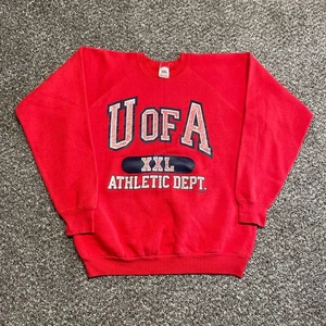 Vintage Arizona Wildcats Crewneck Sweatshirt Gr. L rot 80er Raglan - gebraucht - Bild 1 von 9
