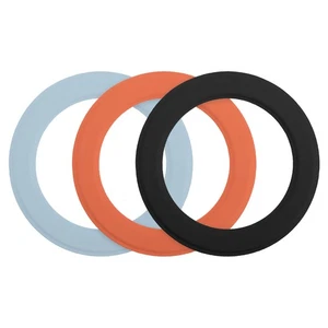 3Pcs Bague Autocollant Magnétique, Bague Adaptateur Magnétique, Noir/Orange/Bleu - Photo 1 sur 8
