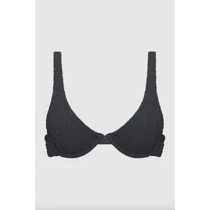Acacia Swimwear GENEVA Smocked Bikini Top - Licorice - Underwire - XL - NWT - Picture 1 of 10