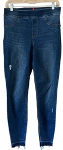 Spanx Damen Pull On Distressed roher Saum Mid Rise Skinny Jeans Größe Large 29x27 - Bild 1 von 11