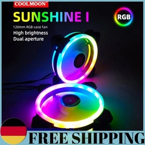 12cm RGB Small 6 Pin Quiet Desktop PC Case Cooling Fan (1 Fan) - Afbeelding 1 van 2