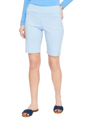 WOW! Pantalones Cortos Masie J McLaughlin Talla 10 Lt Azul Guinga 9" Usados en Excelente Condición ENVÍO GRATUITO Foto 1 de 4