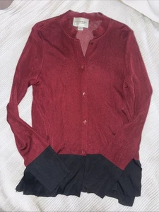 Emmanuel Ungaro Burgunderrot/Schwarz Knopf Bluse Größe P - Bild 1 von 10